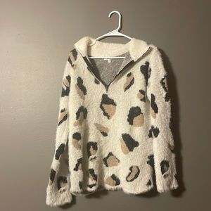 Cheetah Print 1/4 Zip